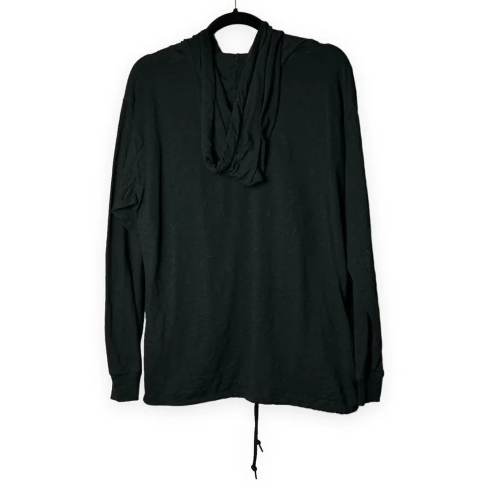 PINK Victoria's Secret Black Long Sleeve Hooded Top - Picture 2 of 7